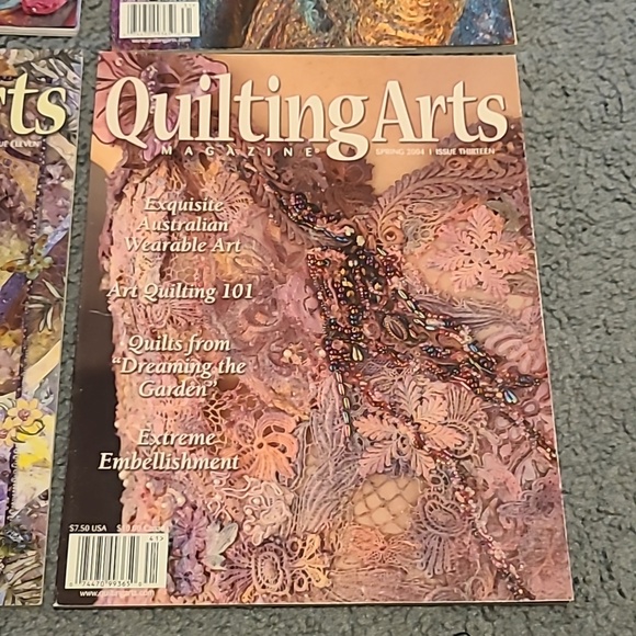Quilting Arts Magazines, 4 (2002-2004) Sewing Free Motion Embrodery Art Quilts - Picture 12 of 16